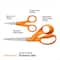 Fiskars® 8" & No.5 Micro-Tip® Orange-Handled Scissors Set